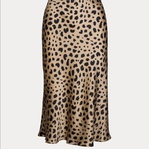 Realisation Par. Silk leopard print skirt
